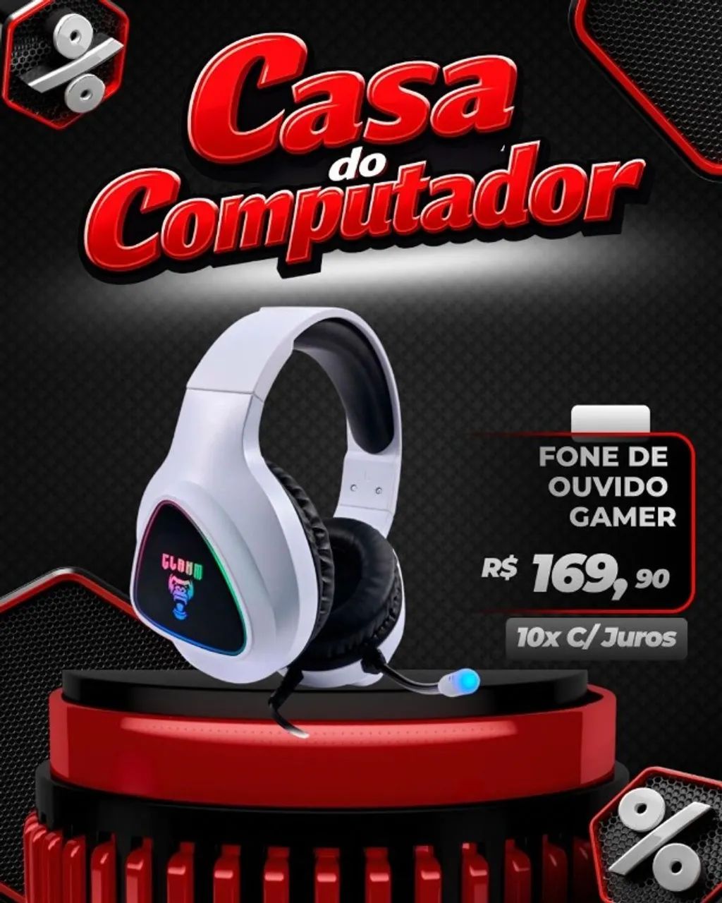 FONE DE OUVIDO GAMER