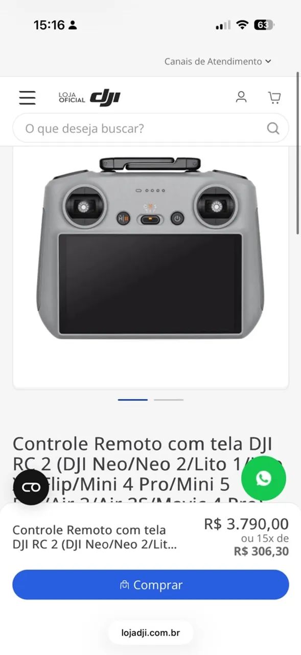 Controle Dji RC II 