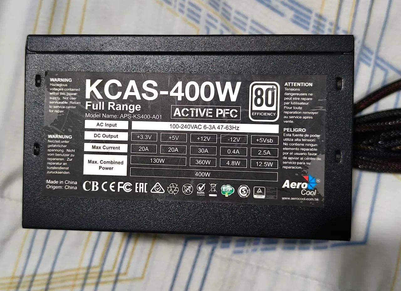 Fonte KCAS 400w 80 plus  - Foto 2