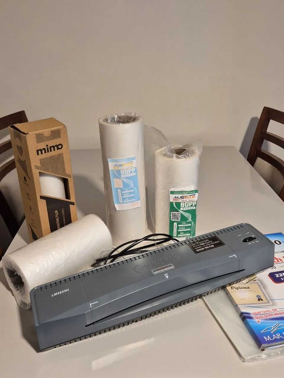 Plastificadora / Laminadora "Aurora" + BOPP e Polaseal
