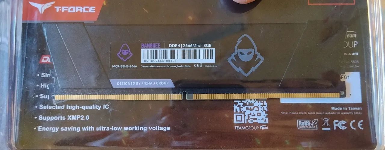 Memória ram 8gb ddr4 para desktop