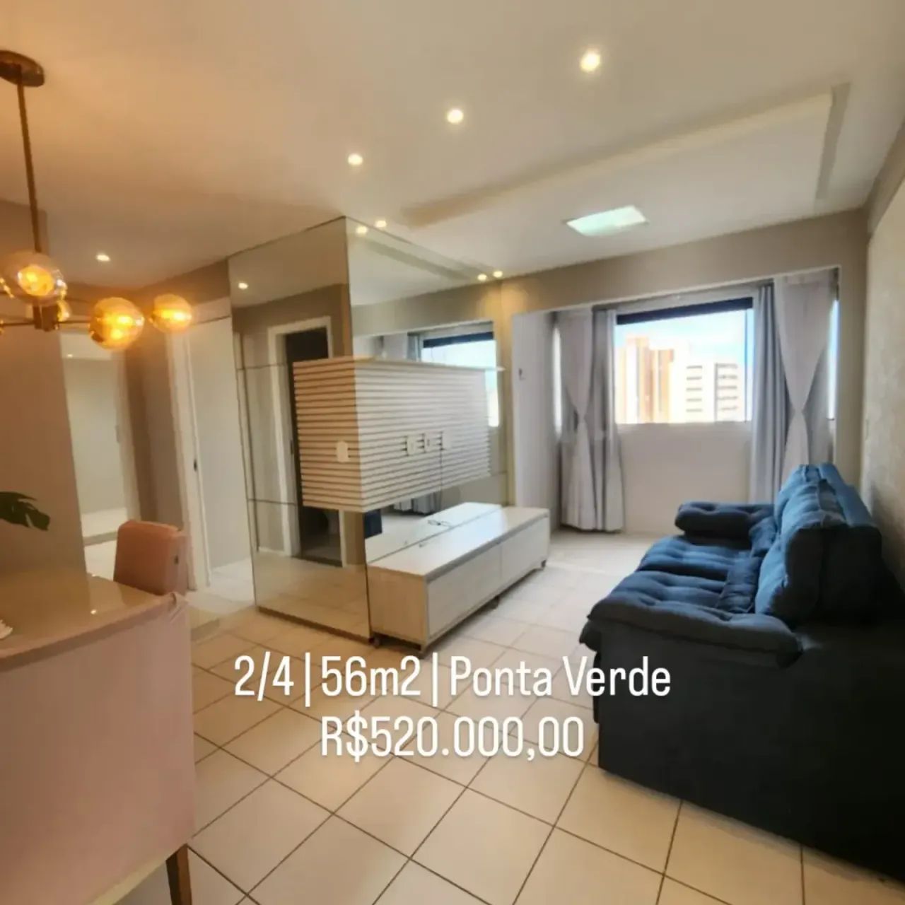2 quartos | 56m2 | Ponta Verde