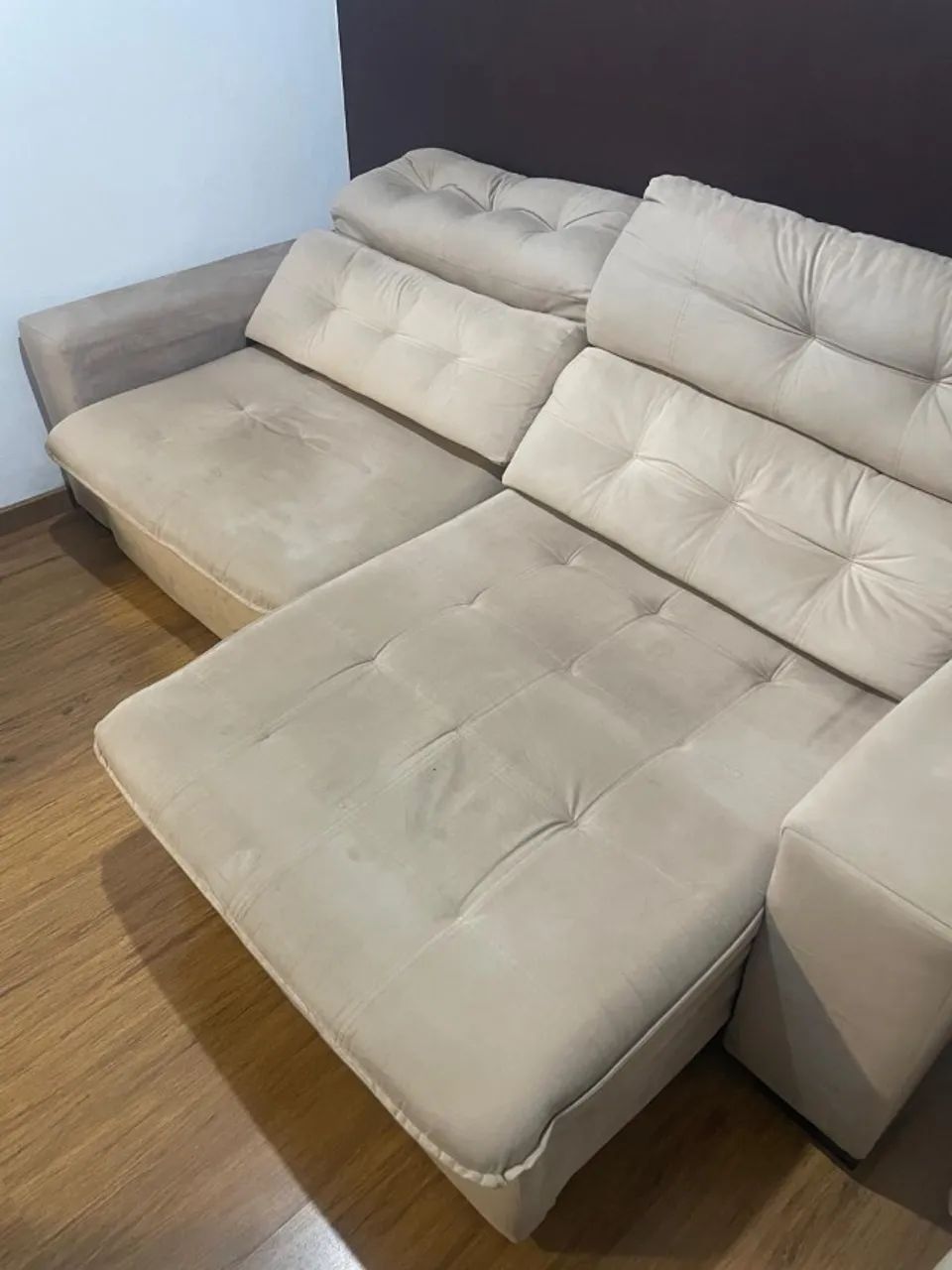 Sofá reclinável e retrátil em tecido - Foto 3