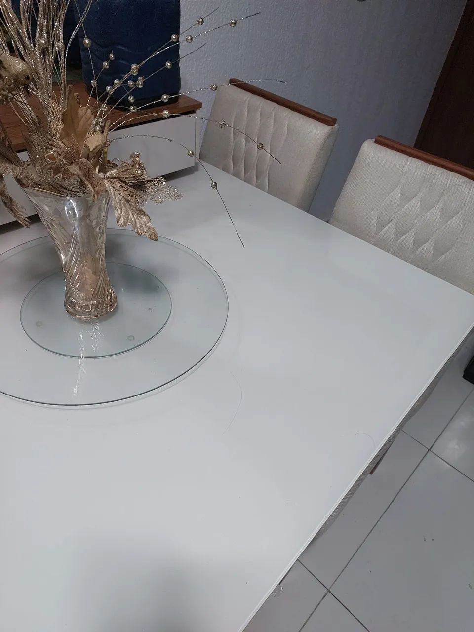 Mesa 4 cadeiras branca  - Foto 4