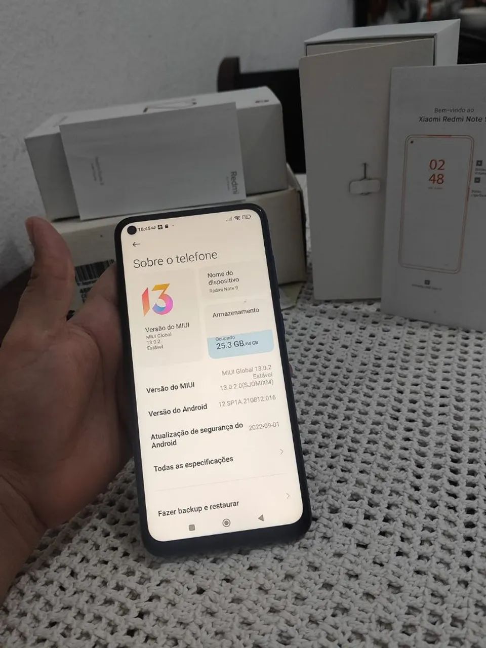 Xiaomi Redmi Note 9 64GB Azul - Completo - Foto 2