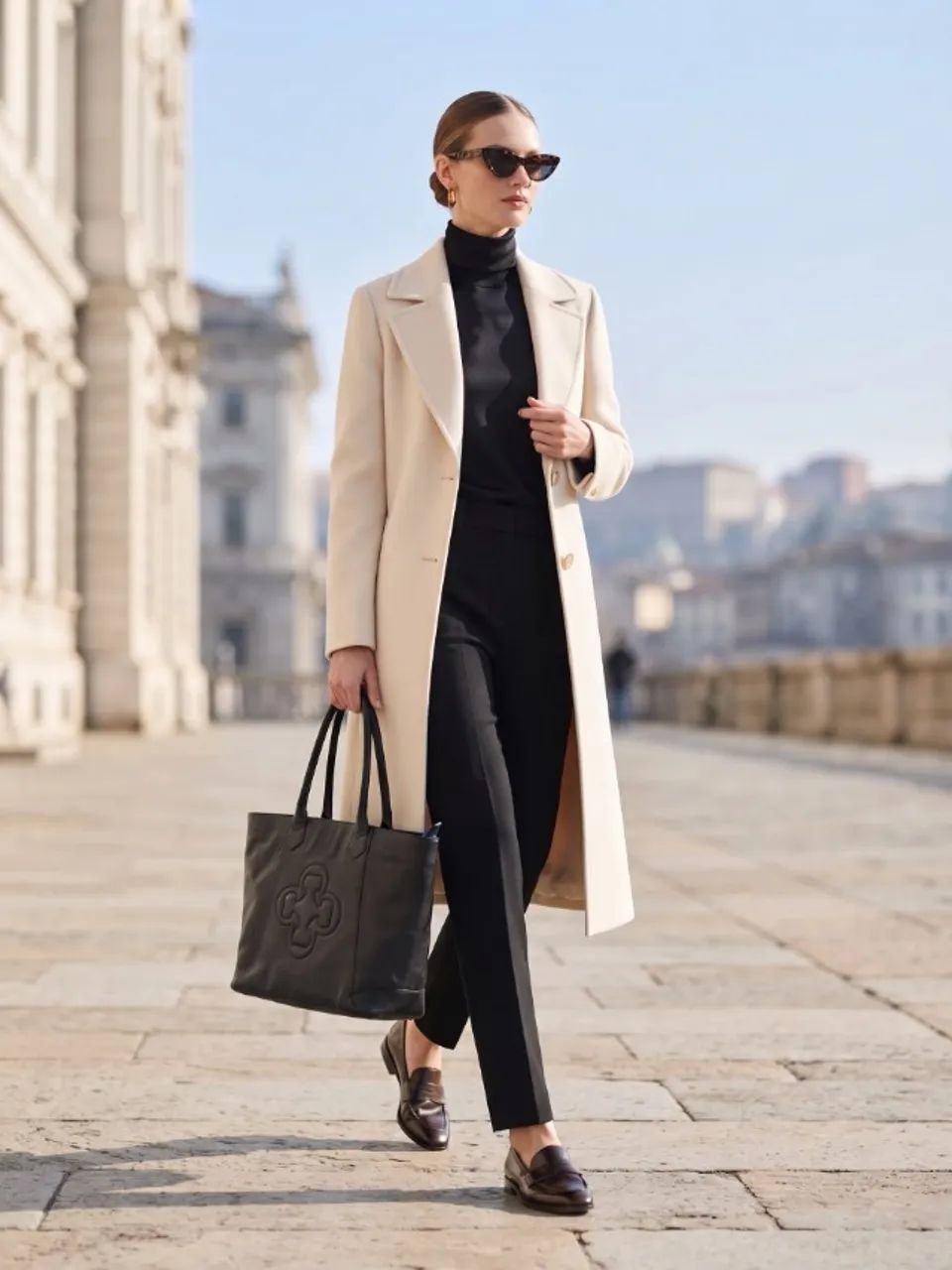 bolsa tote capodarte preta grande - Foto 2