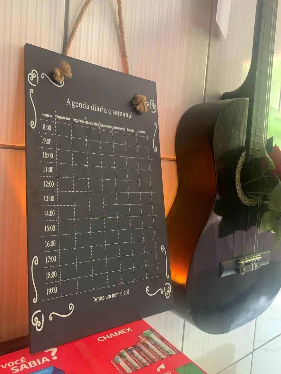 Quadro agenda diária 