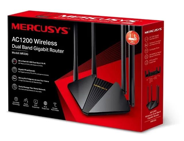 ROTEADOR WIRELESS GIGABIT MERCUSYS MR30G COM 4 ANTENAS E ATÉ 867 MBPS - Foto 5