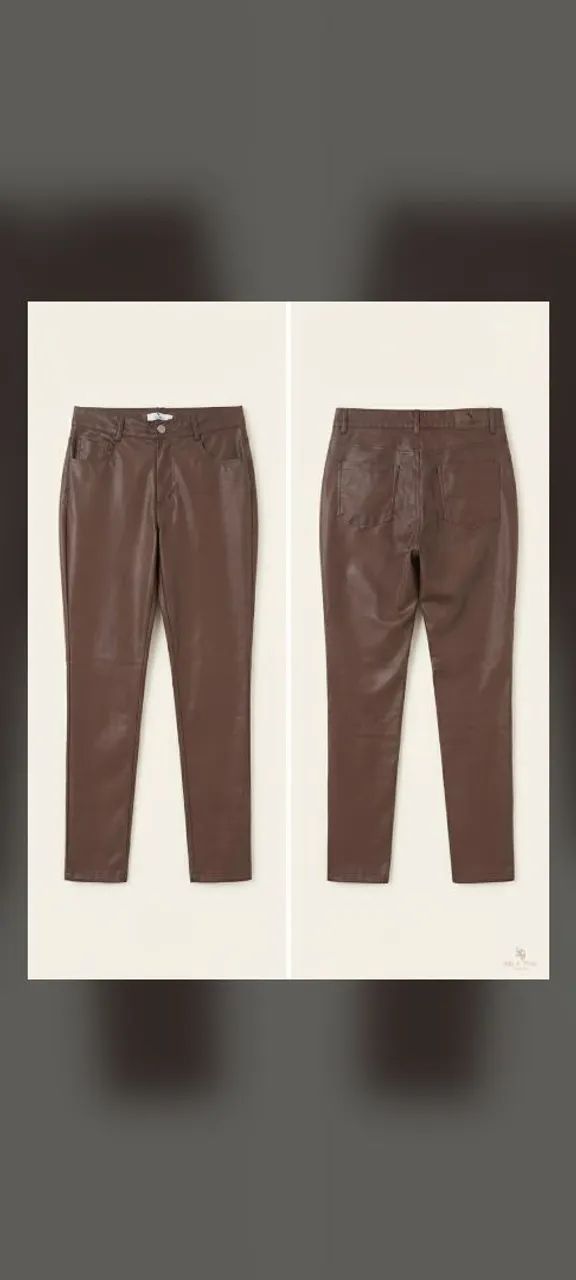 Calça courino marrom  - Foto 4