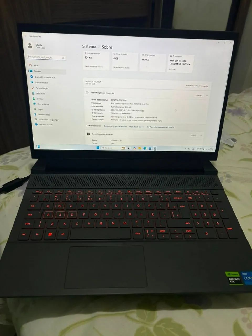 Notebook Gamer Dell G15 (5530) - Estado de Zero!