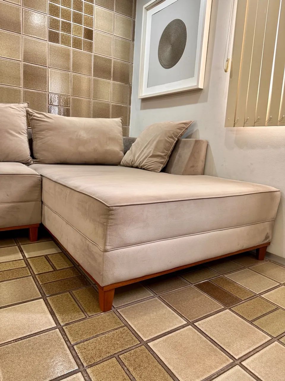 Lindo Sofá Bianchi com chaise (4 lugares) - Foto 5