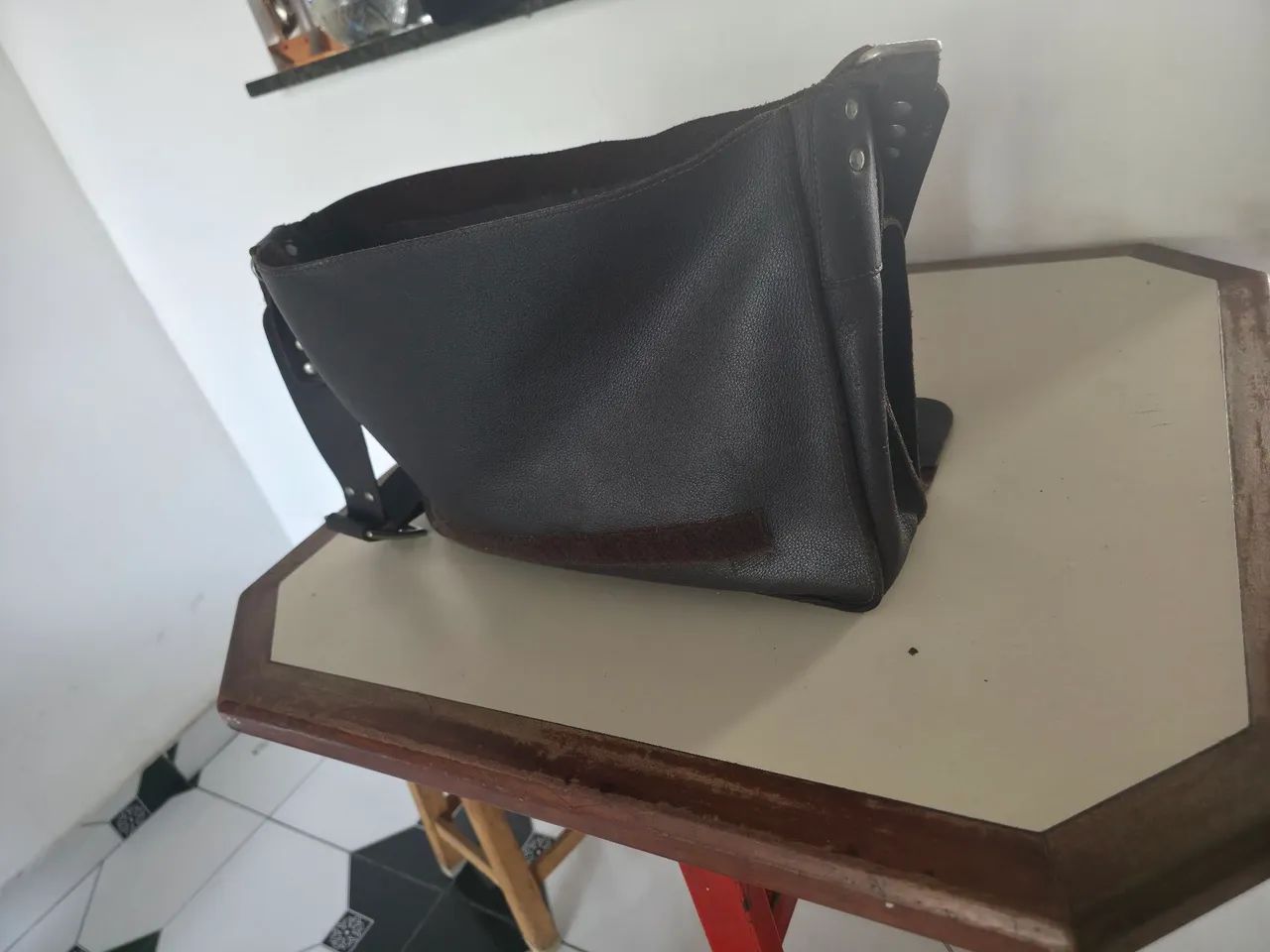 bolsa lateral de couro sintético - Bolsas, malas e mochilas