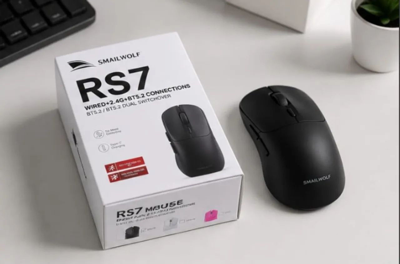 SMAILWOLF RS7 ? Mouse Gamer Sem Fio - Foto 3