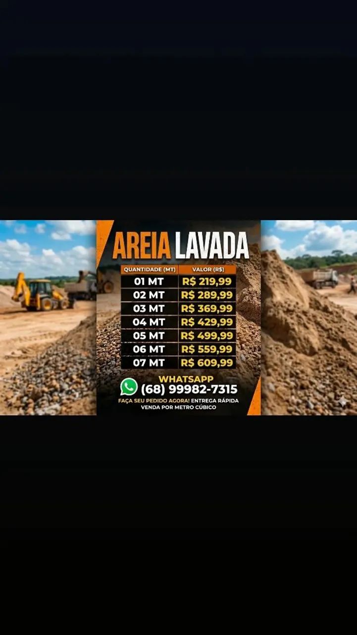 Areia lavada e AREIA SUJA - Foto 2