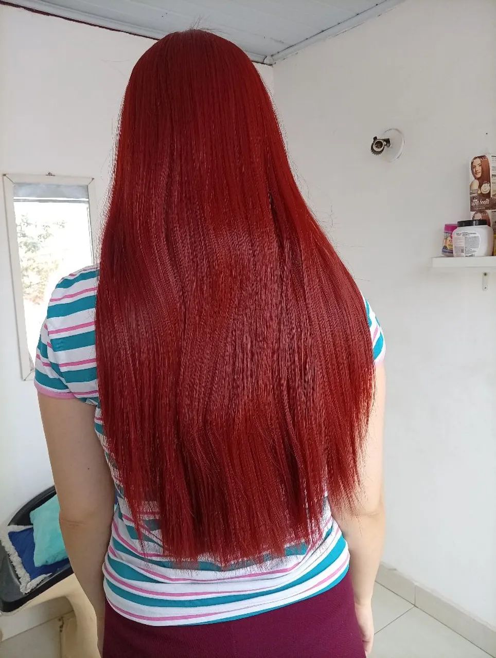 Peruca Lace Ruiva Longa PAGAMENTO A VISTA  - Foto 2