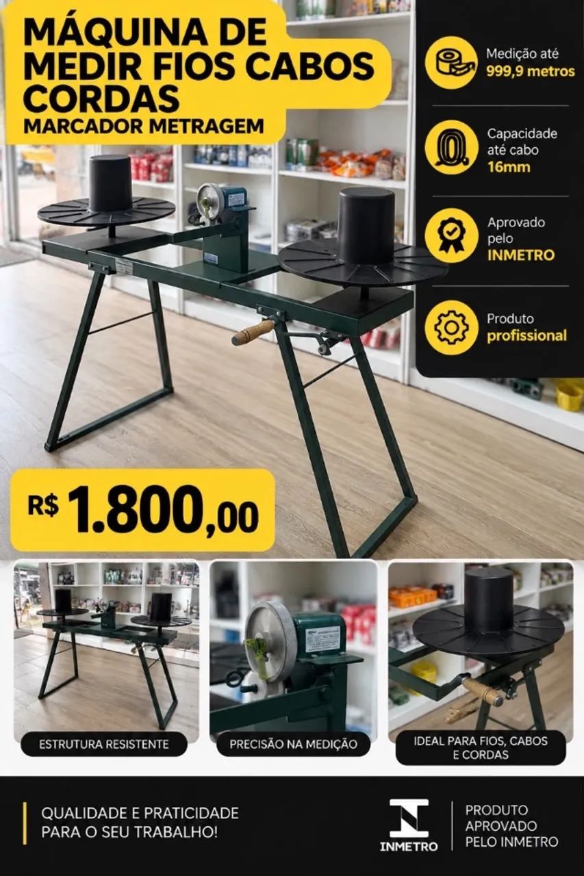 MÁQUINA DE MEDIR FIOS, CABOS E CORDAS