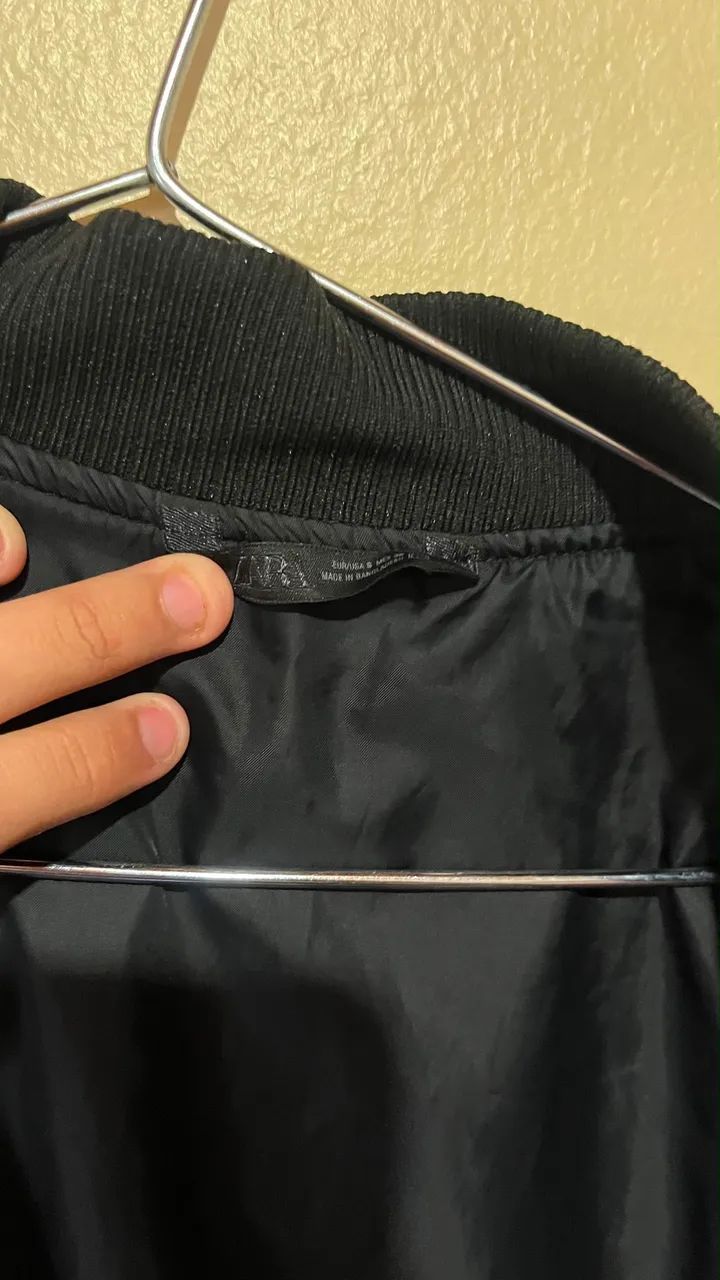 Jaqueta Bomber Zara Preta - Foto 4
