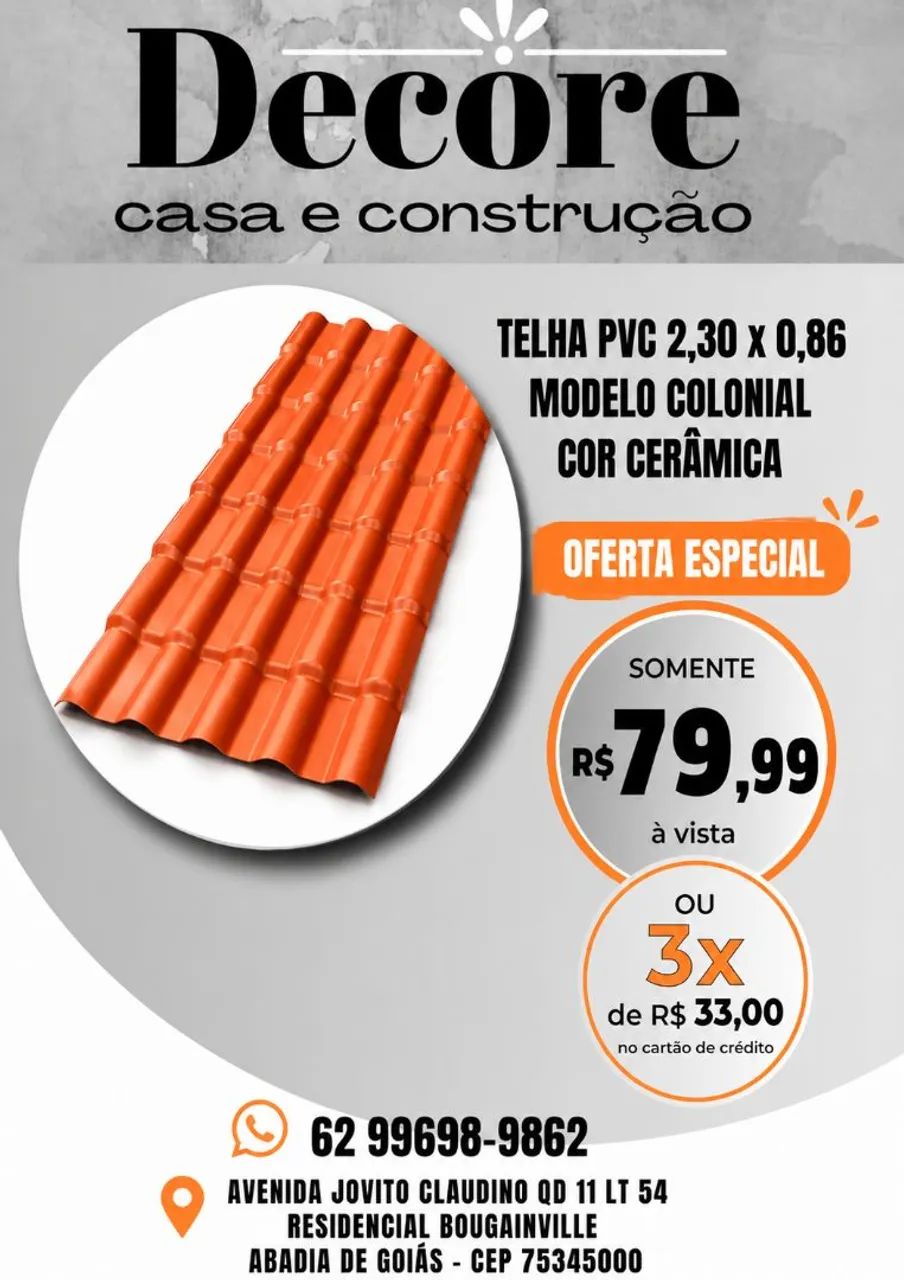 Telha em pvc