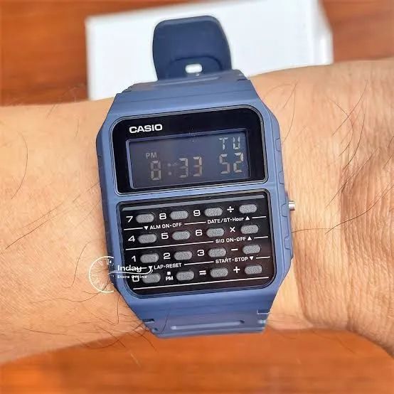 Relógio Digital Casio Calculadora Data Bank CA-53WF-2BDF-SC 3208 (novo) - Foto 4