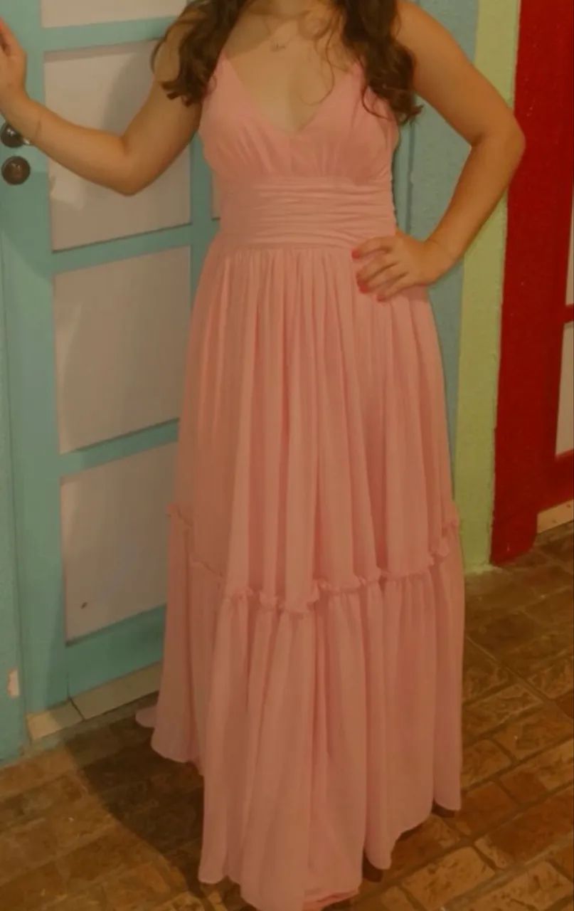 Vestido de Festa rosa bebê  - Foto 2