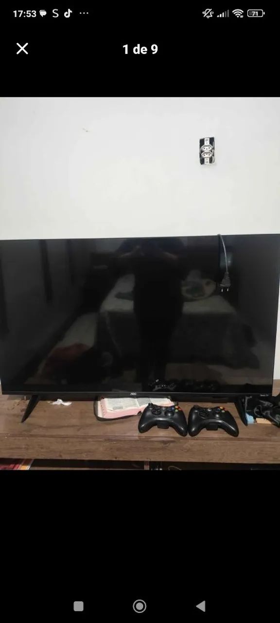 Vendo Tv smart $43 polegadas meses de uso apenas. Somente dinheiro ou Pix 