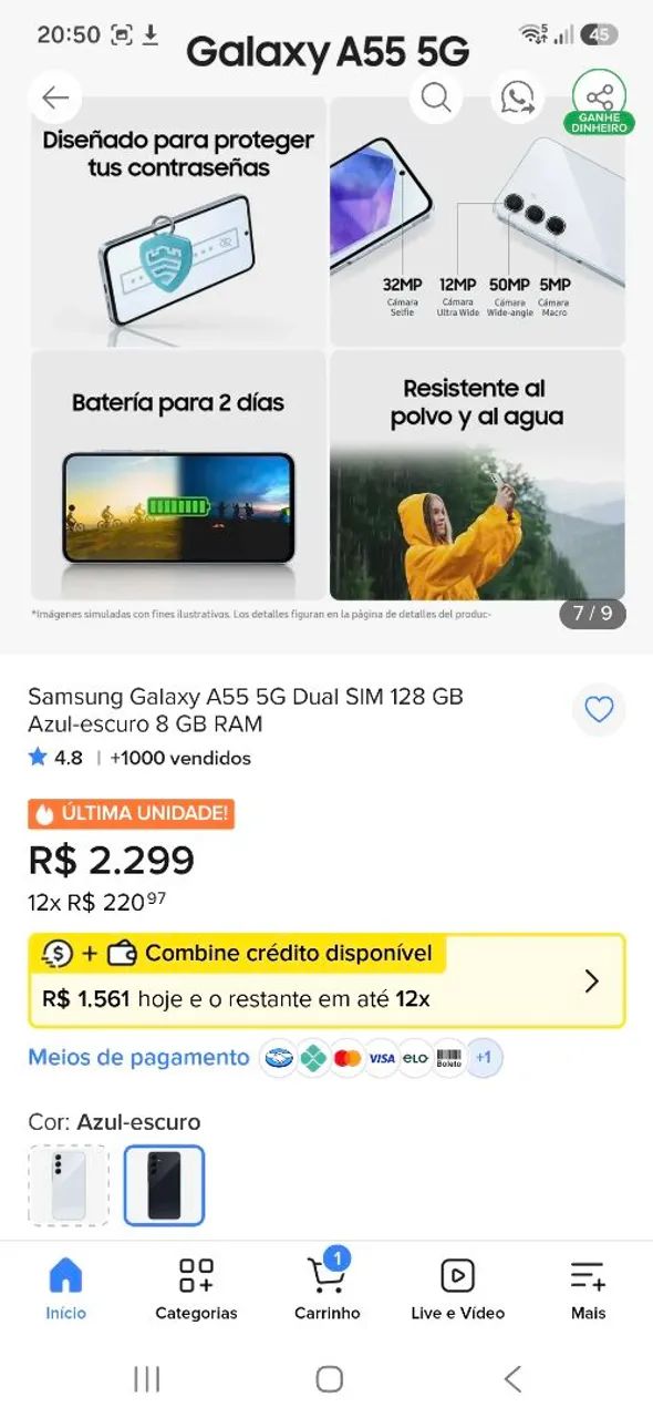 Samsung a55 semi novo - Foto 5