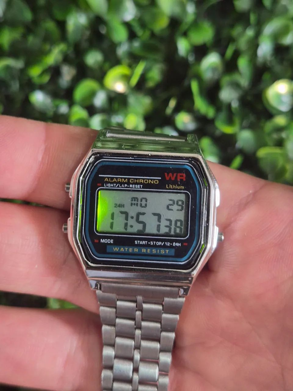 Relógio Digital Masculino Vintage Cinza - Foto 4