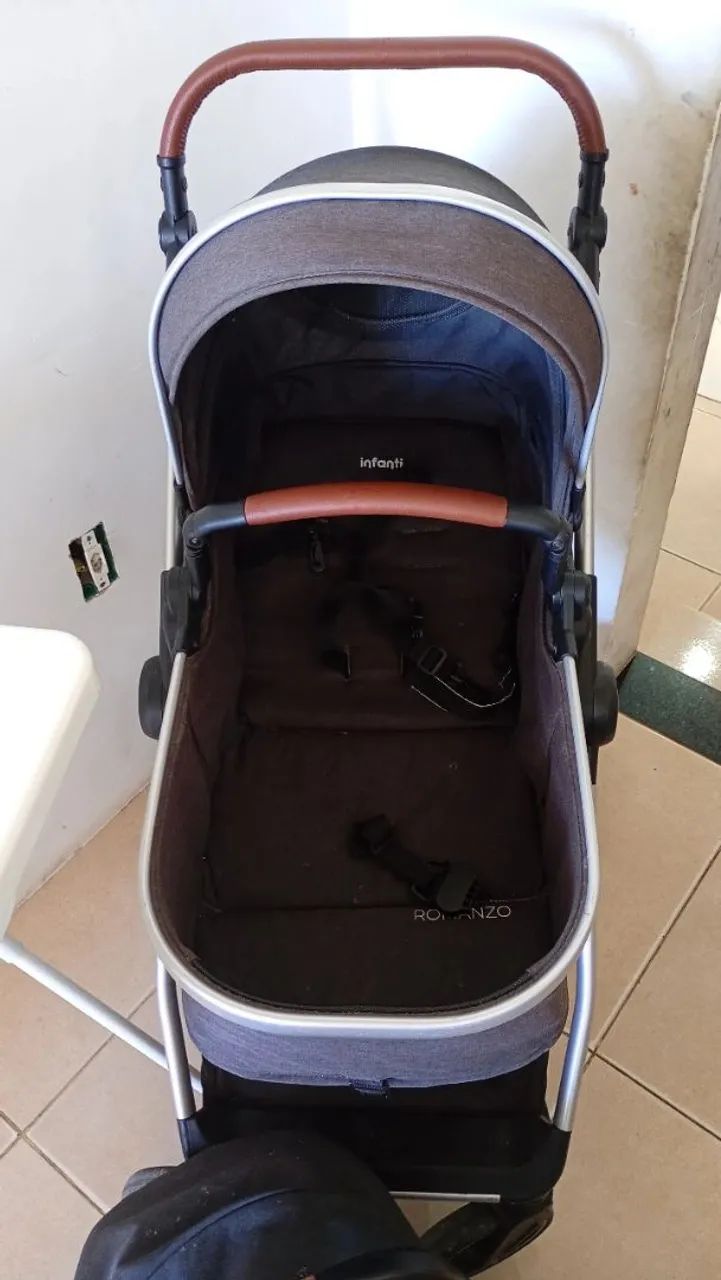 Kit: Carrinho de Bebê 2 em 1 + Bebê Conforto + Banheira com Suporte  - Foto 5