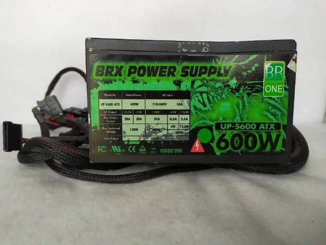 Fonte ATX BRX Power Supplay UP-S600 - 600W - Foto 2