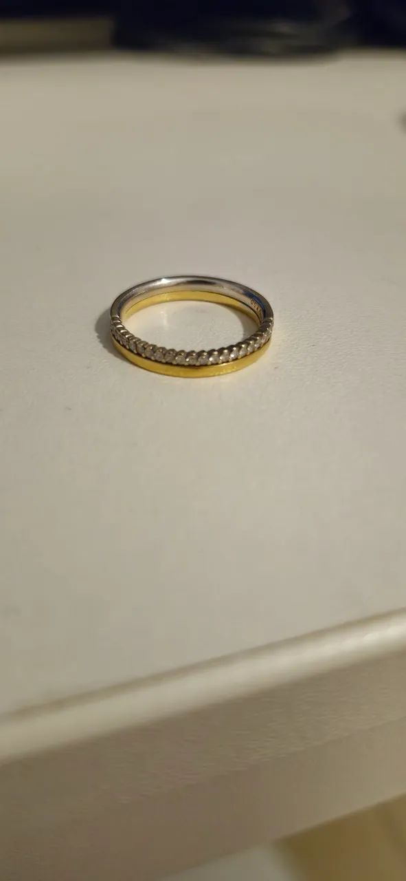 Aliança Vivara Essence Original - Ouro 18k e Diamantes - Aro 17 - Foto 4