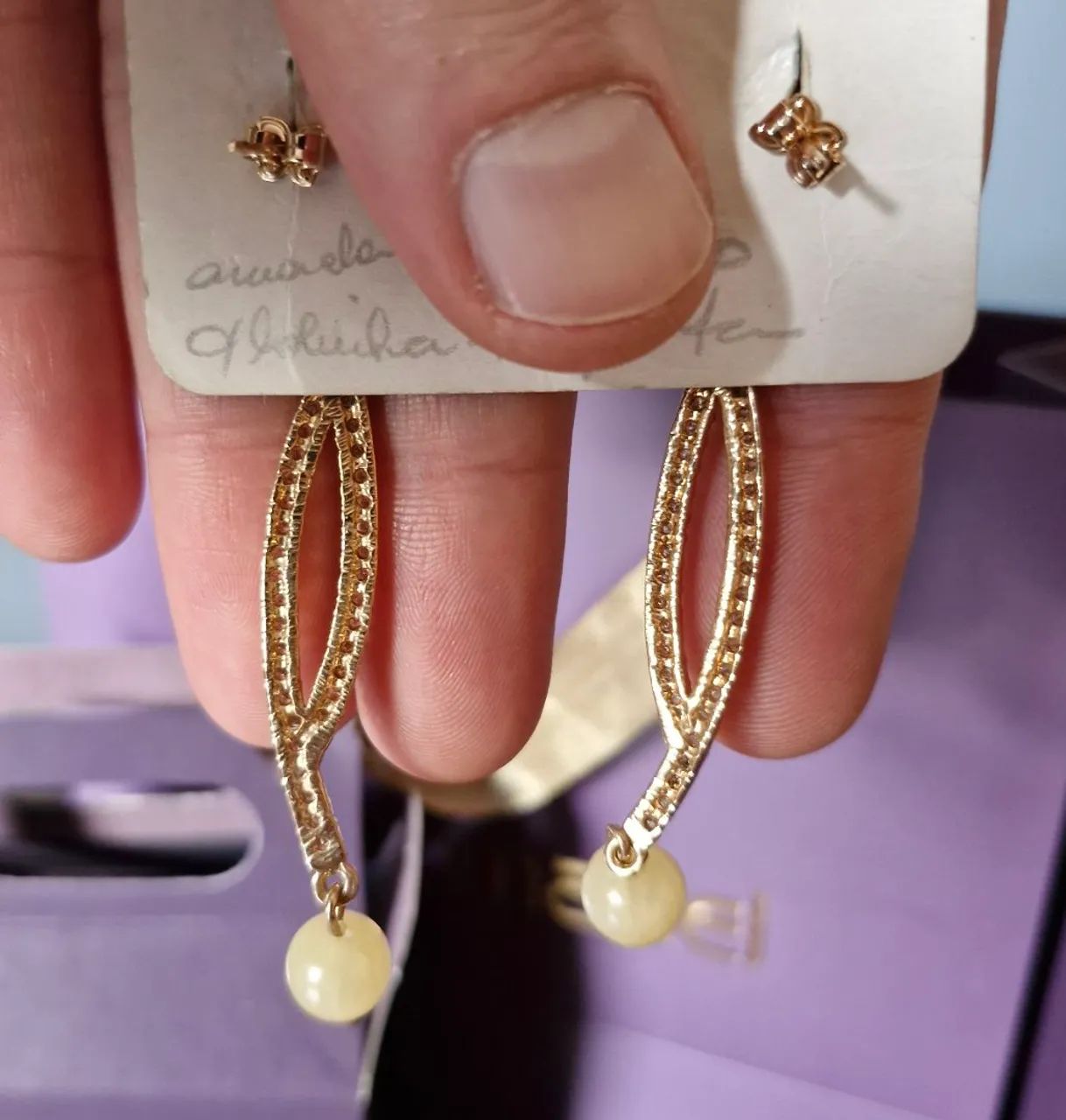 NOVA Semijoia Rommanel Brinco banhado Ouro 18k - Original - Foto 3