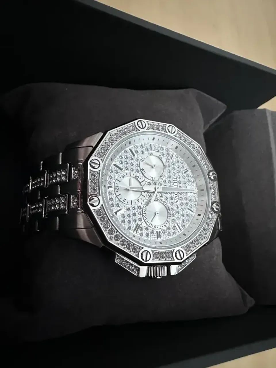 Relógio Bulova Crystal Octava 96C134 Original Prata com Cristais - Foto 3