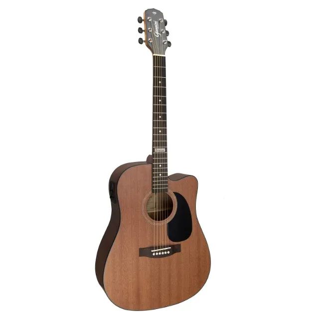 Violão Eletroacústico Giannini GF-1D CEQ Sapele Dreadnought Walnut Satin