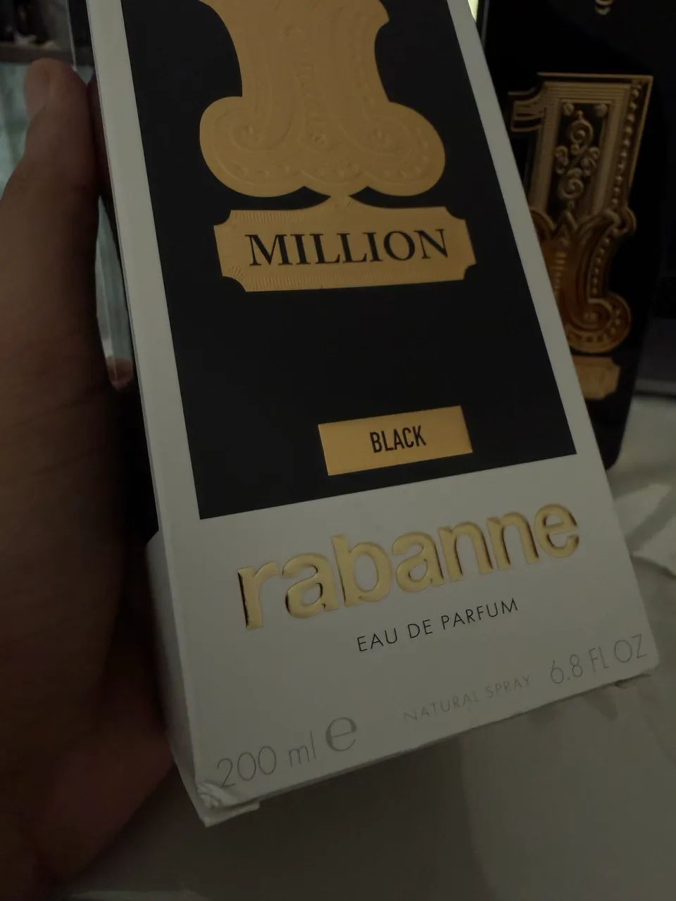Perfume 1 Million Black Rabanne Masculino Eau de Parfum 200ml - Foto 3