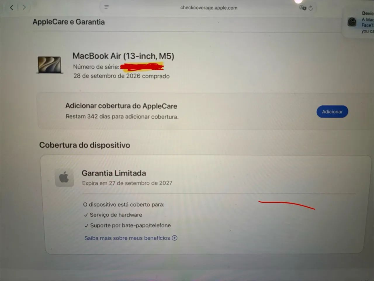 MacBook Air 13 M5 com caixa Zero - Foto 2