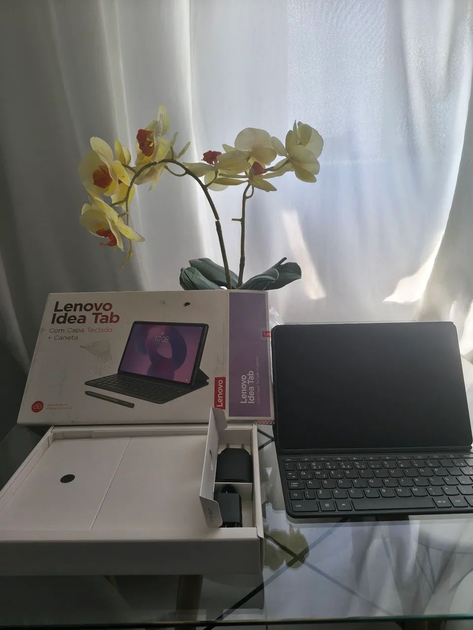 Tablet Lenovo+Capa com Teclado+Estado de Loja - Foto 5