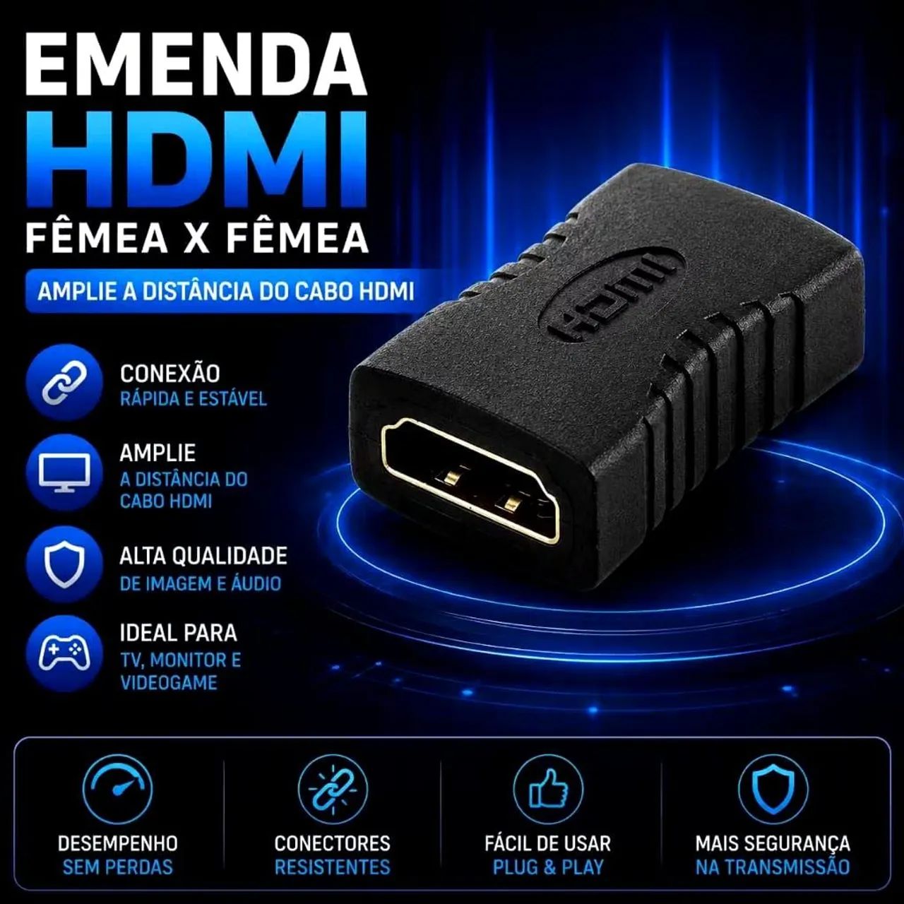 Emenda para extensão de HDMI 