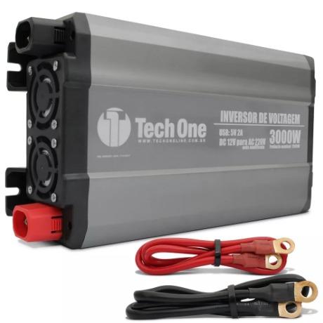 Inversor 3000w 12v Para 220v Conversor Tomada E Usb Techone - Foto 2