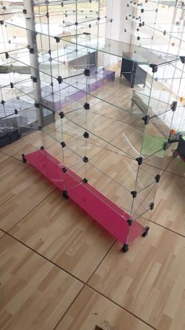 Prateleira, vitrine ou balcão de vidro com pezinho - Foto 3