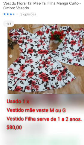 vestido natal tal mae tal filha