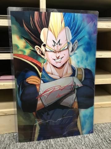 Arte A3 3D tripla Dragon Ball,Goku,Vegeta, Black - Foto 3