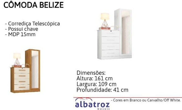 Quarto cômoda roupeiro camiseiro - Foto 4