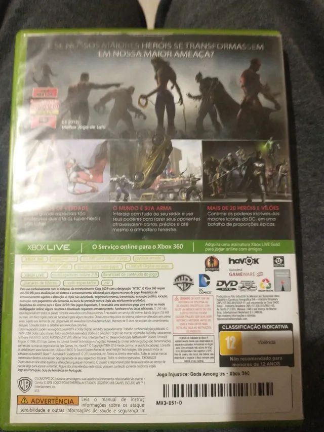 Jogo Xbox 360  Injustice Gods Among Us - Videogames - Passaúna