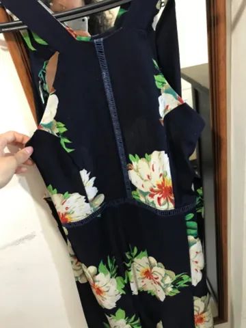Vestido longo, estampado