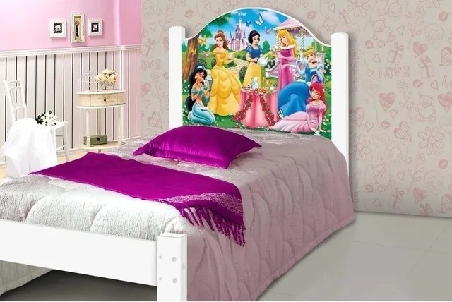 CAMA SOLTEIRO ADESIVADA BASOTO BARBIE