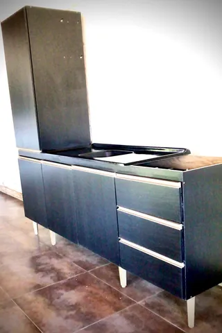 Cozinha Completa Compacta Antonela 245 Cm Balcão Pia Armário Forno