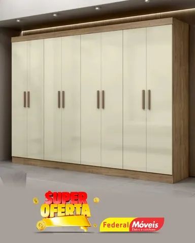 Guarda Roupa 8 Portas 4 Gavetas 100% MDF Direto da Fabrica Promoção