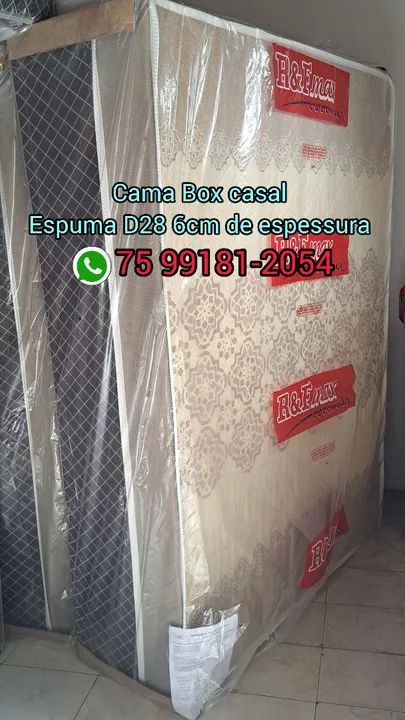 Cama Box Casal Espuma D28 Selada - Foto 4