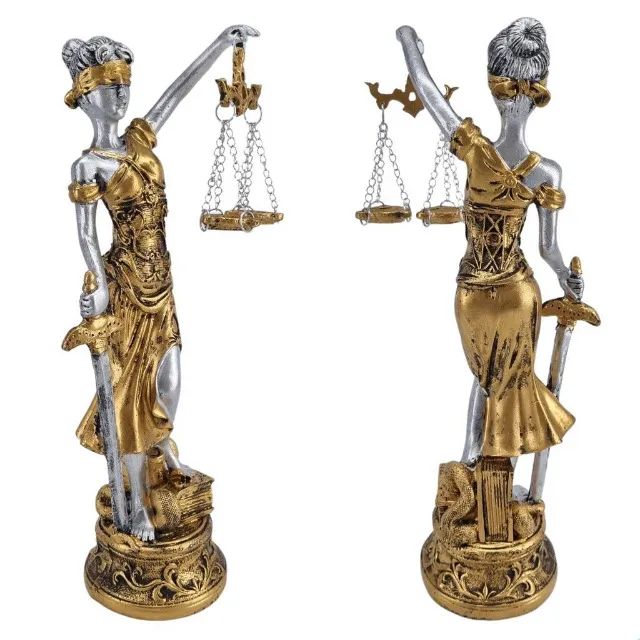 Estátua Deusa da Justiça 29 cm -Deusa Themis em resina de alta qualidade