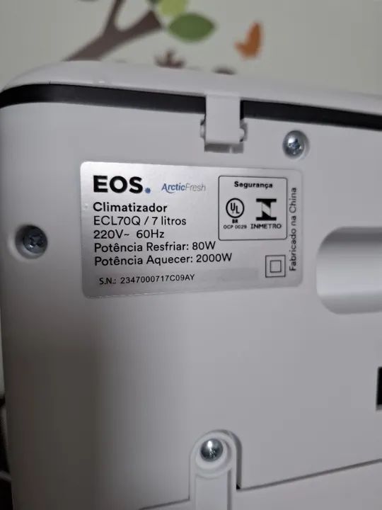 Climatizador de Ar EOS 7 Litros Quente e Frio Artic Fresh ECL70Q 220V seminovo - Foto 3